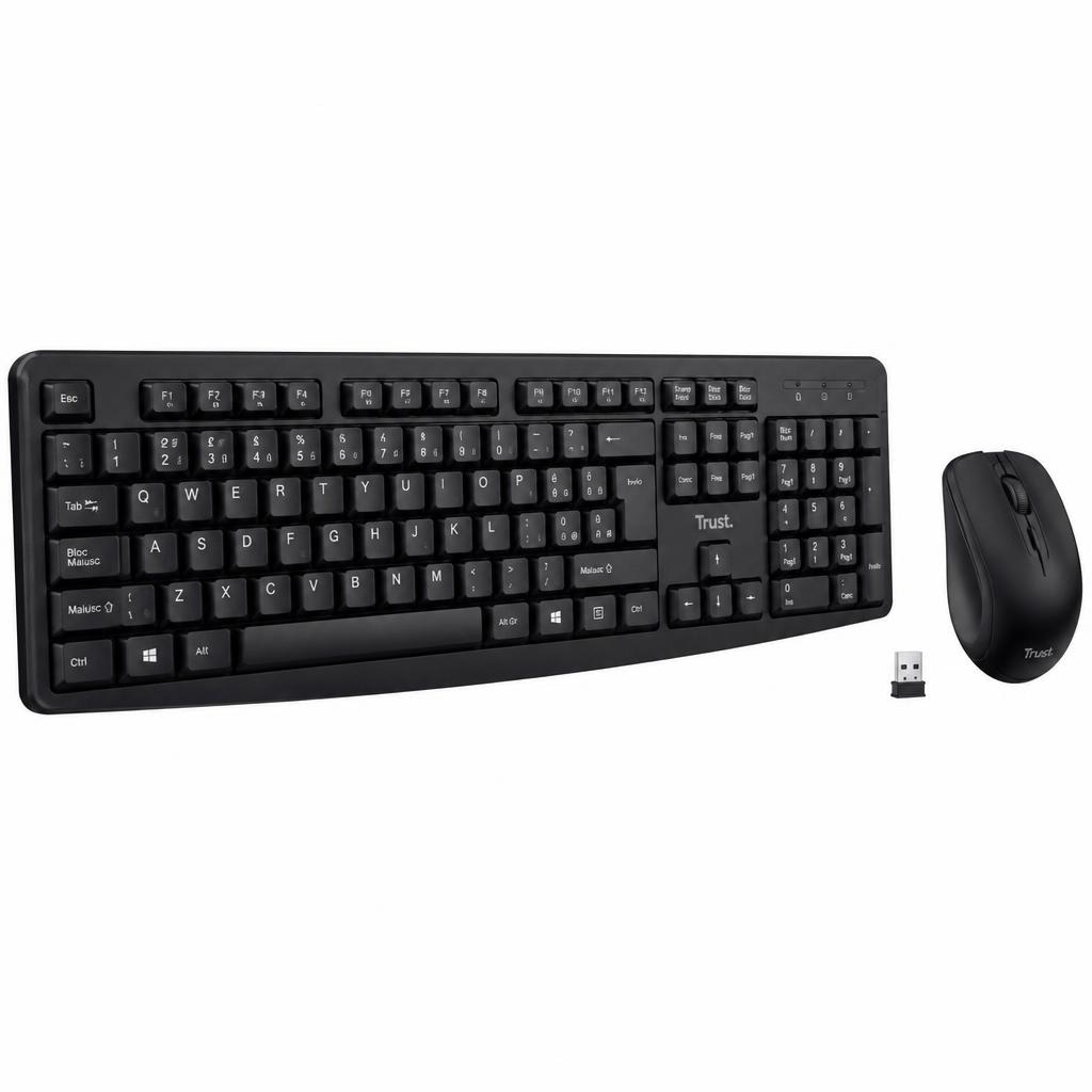 Tastiera+Mouse Wireless Silenziosi Ody II TRUST in offerta da Expert
