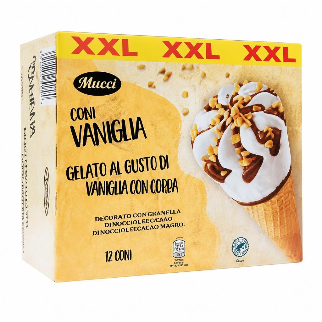 Mucci Coni Vaniglia 12 pezzi - Offerta nel negozio ALDI