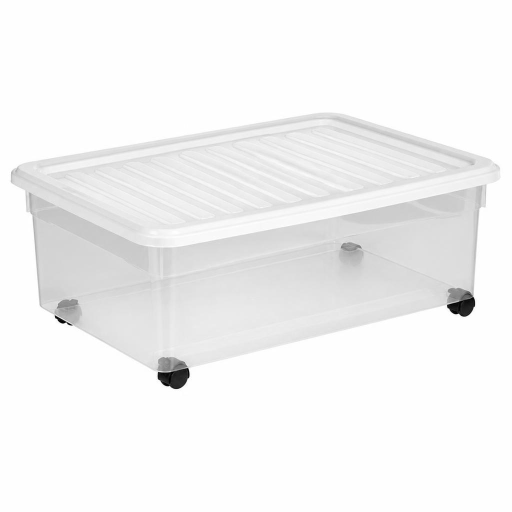 Box trasparente con ruote e coperchio 24 litri in offerta da Risparmio Casa
