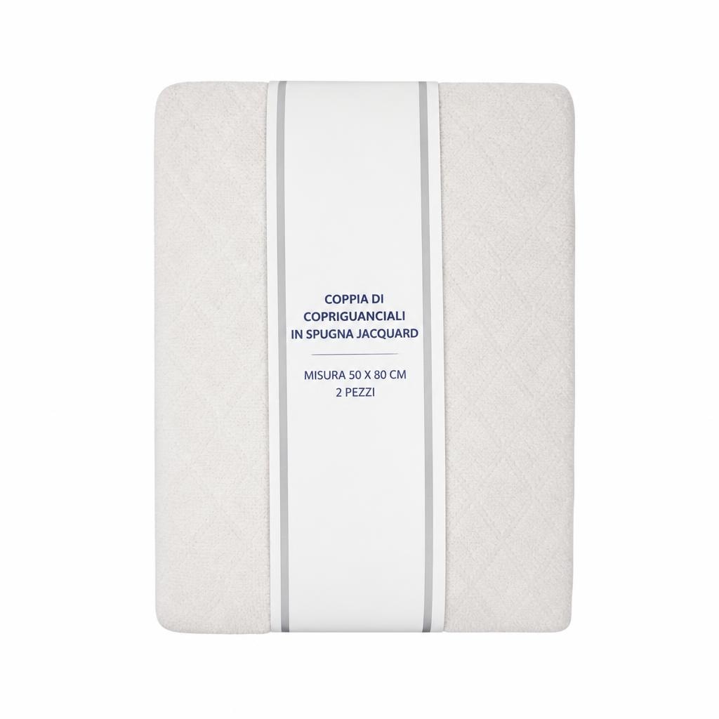 Coppia di copriguanciali in spugna Jacquard 2 pz - Offerta nel negozio Esselunga