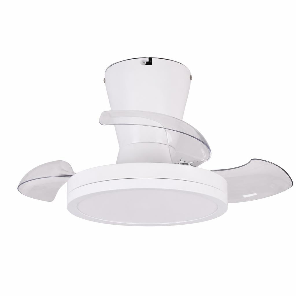 Ventilatore a soffitto con luce LED e pale a scomparsa 56x24h cm - Offerta nel negozio MD