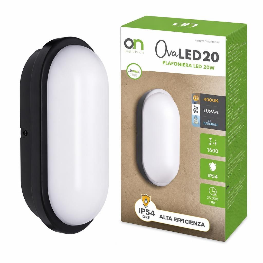 Plafoniera Ovaleda da parete in offerta da Il Gigante