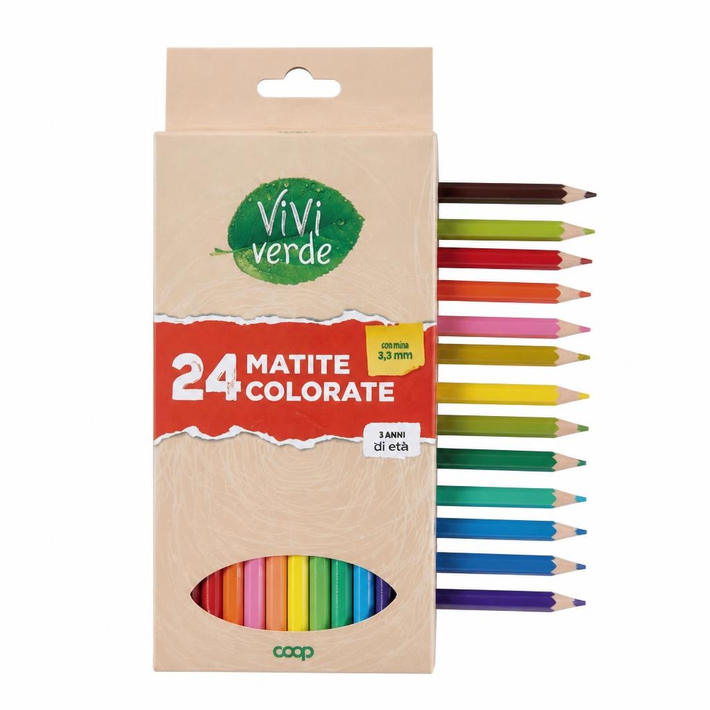 Matite colorate 24 pezzi in offerta da Coop