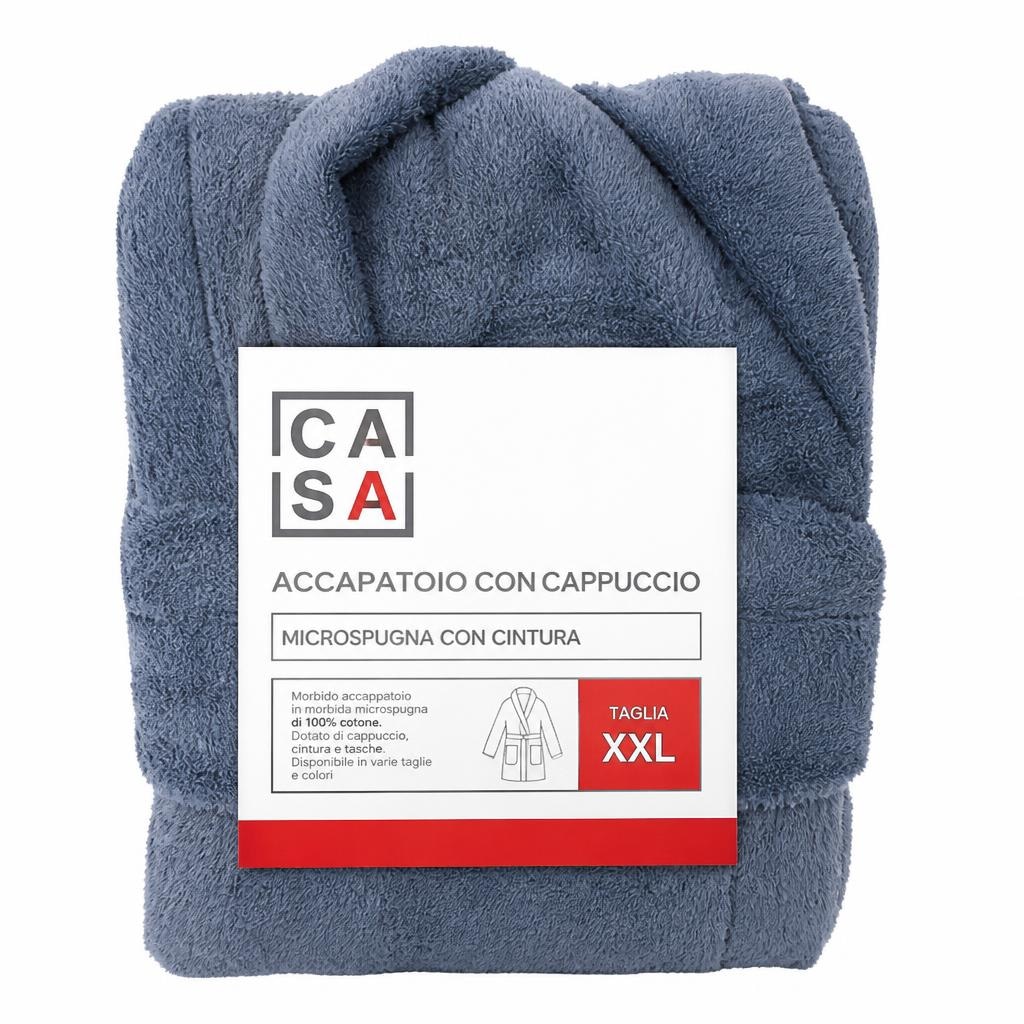 Accappatoio unisex con cappuccio in offerta da Bennet