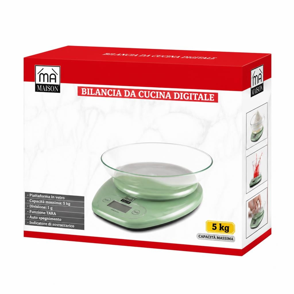 Bilancia cucina digitale 5 kg Ma Maison in offerta da Maury's