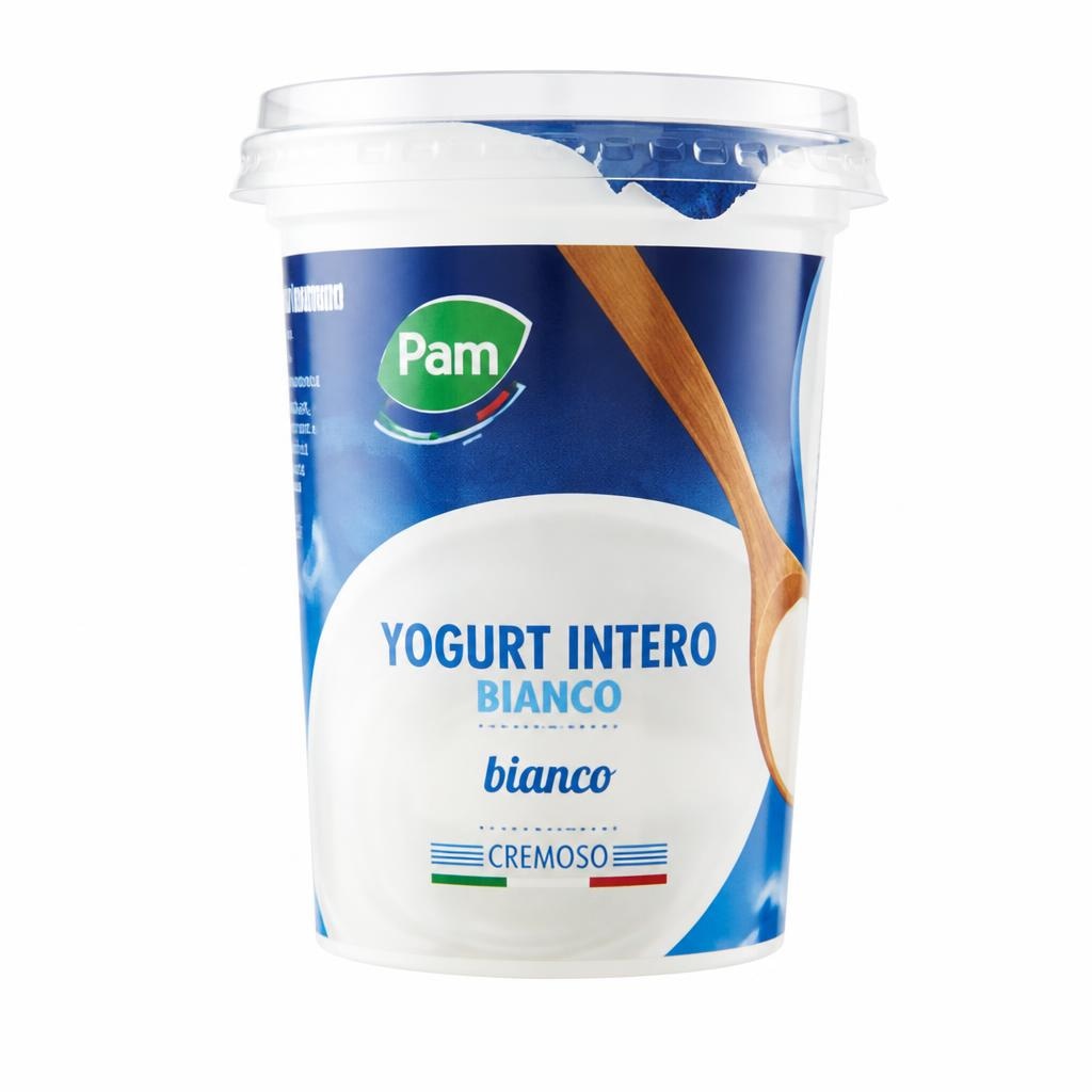 Yogurt cremoso bianco intero 500 g Pam in offerta da Panorama