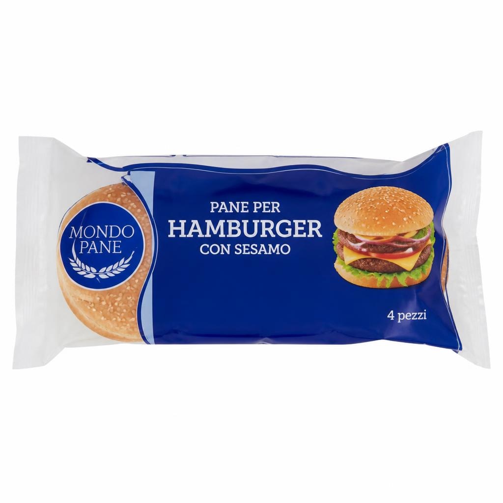 Pane per Hamburger con Sesamo conf 4 pezzi da 75 g cad 300 g in offerta da Carrefour