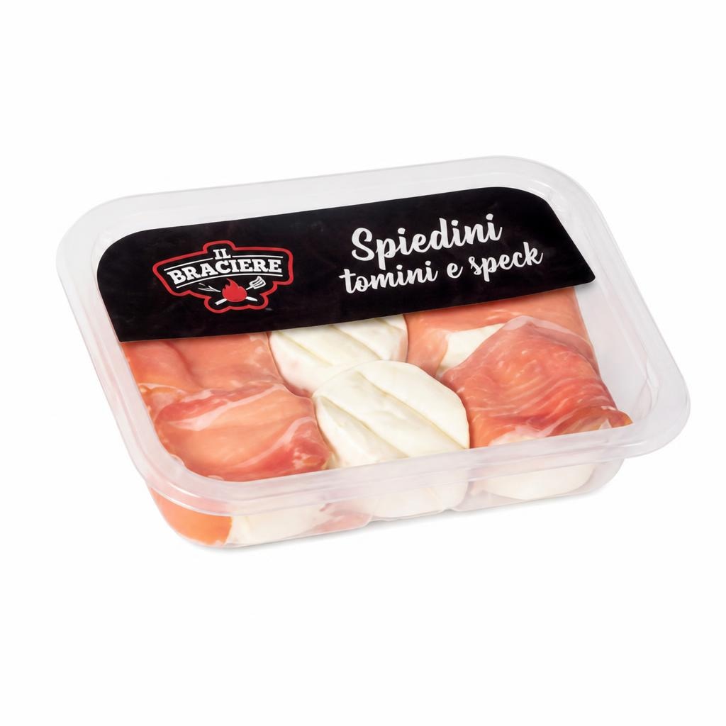 Spiedini Tomini e Speck 190 g Il Braciere - Offerta nel negozio Eurospin