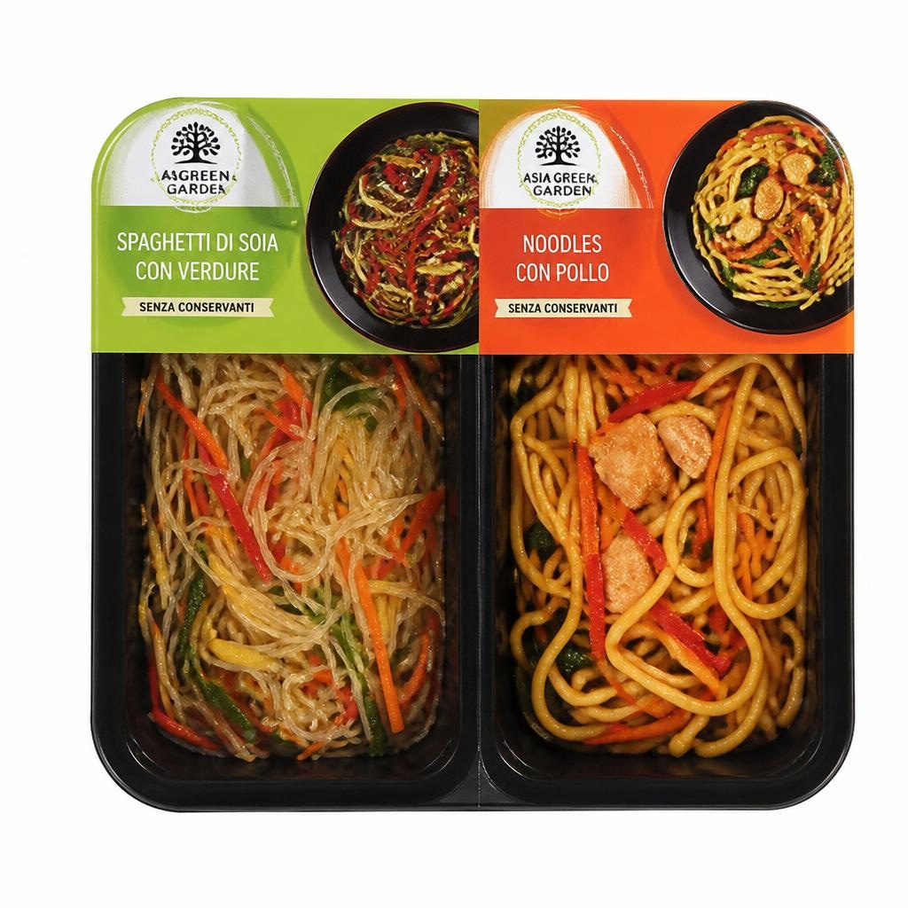 Asia Green Garden Spaghetti di soia con verdure/Noodles con pollo 200 g in offerta da ALDI