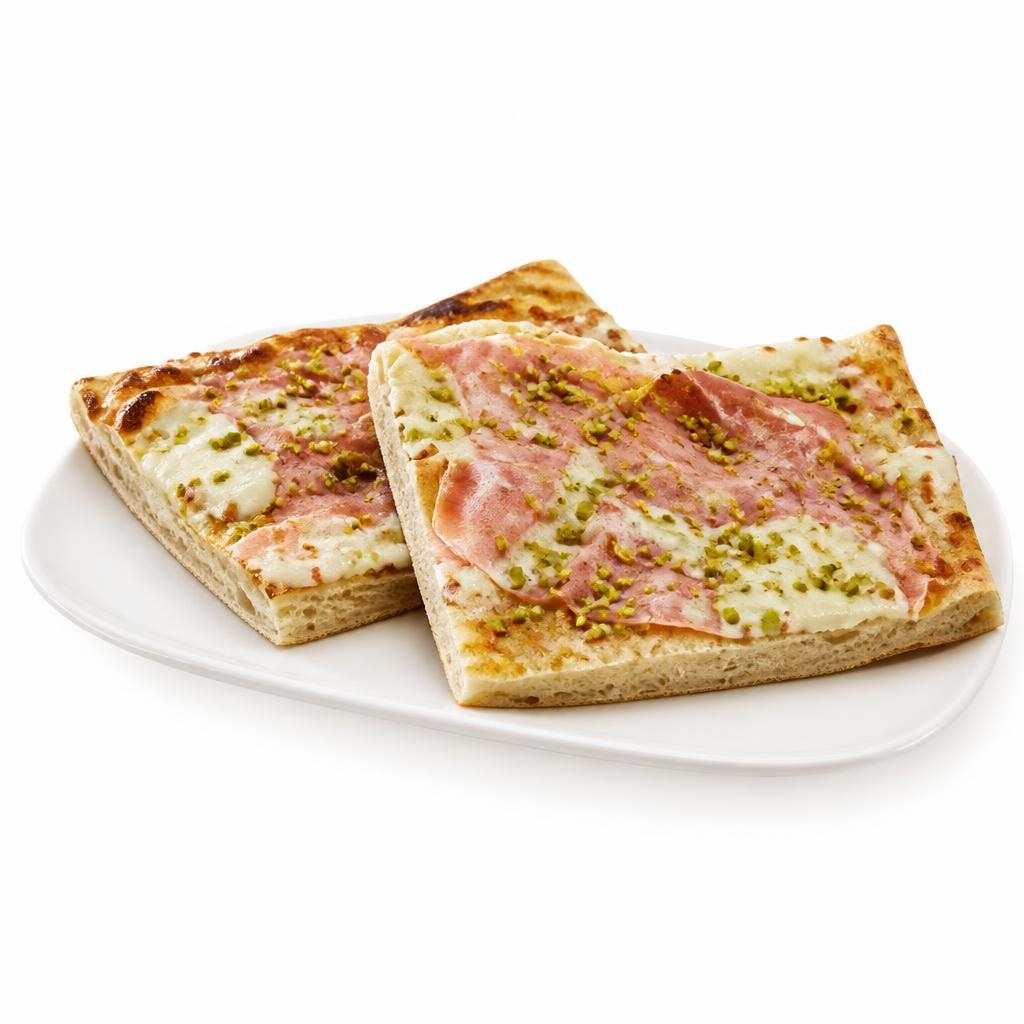 Pizza con stracciatella, mortadella e pistacchi in offerta da Iper La grande i