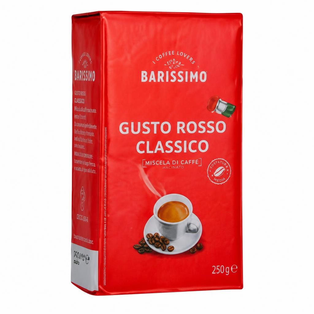 Caffè Gusto Rosso Classico 250 g Barissimo - Offerta nel negozio ALDI