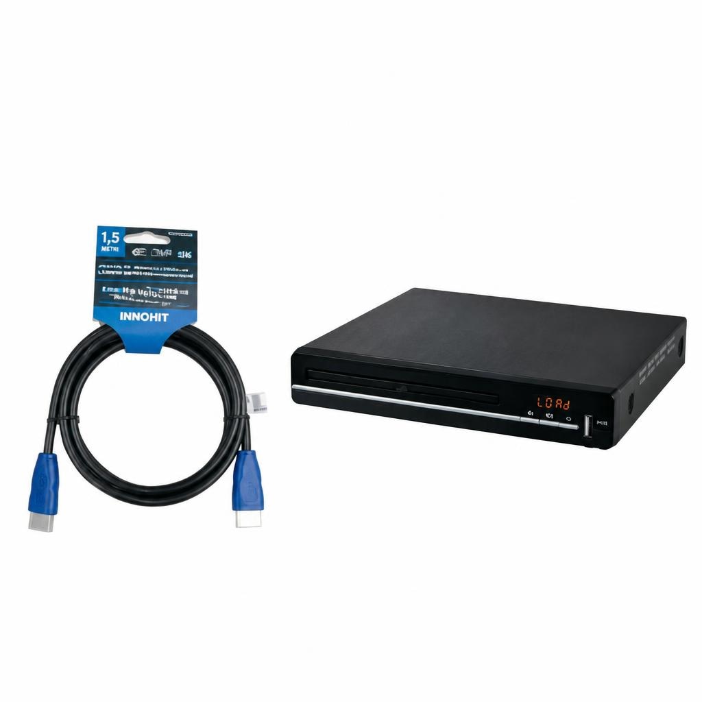 Cavo HDMI e Lettore DVD 1 cavo + 1 lettore in offerta da Carrefour