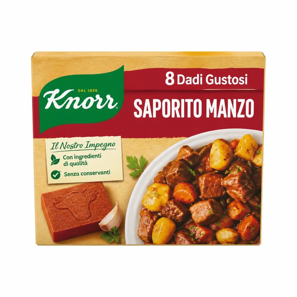 Dadi gustosi Saporito Manzo Knorr 80 g in offerta da Il Gigante