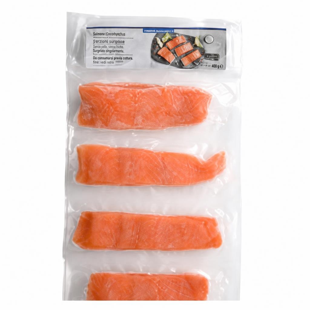 Salmone a porzioni surgelato 400 g in offerta da Iper La grande i