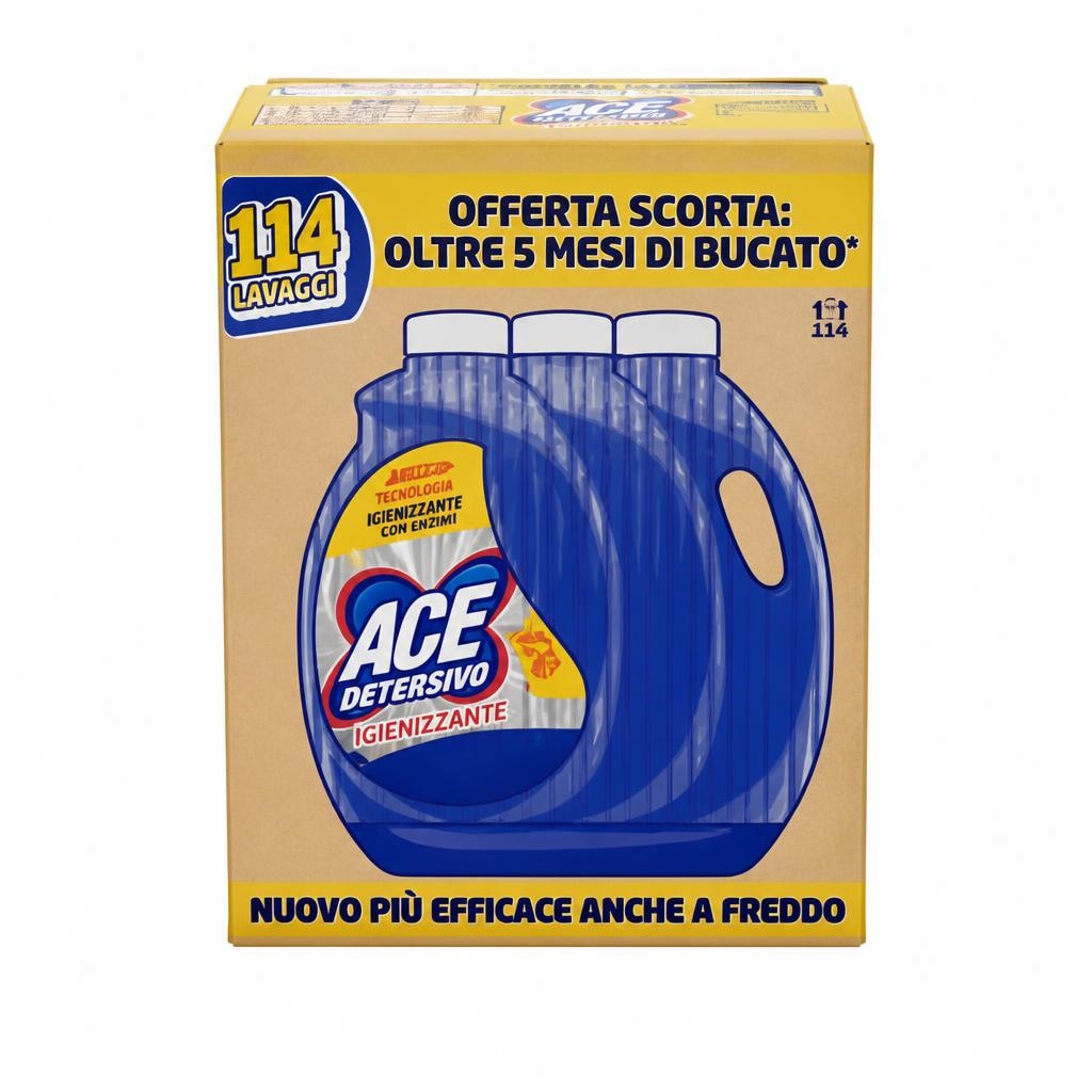 Detersivo liquido ACE 72 o 114 lavaggi - Offerta nel negozio Iper La grande i