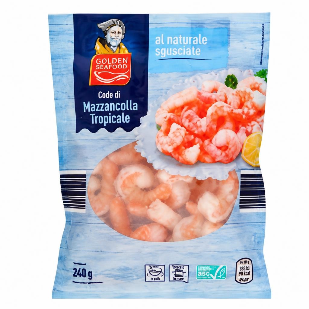 Code di Mazzancolle Sgusciate 240 g Golden Seafood - Offerta nel negozio ALDI
