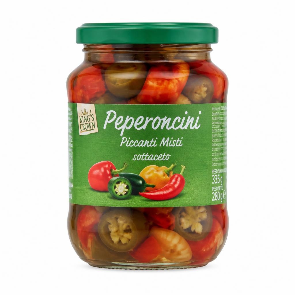 King's Crown Peperoncini Piccanti Misti 335/280 g - Offerta nel negozio ALDI