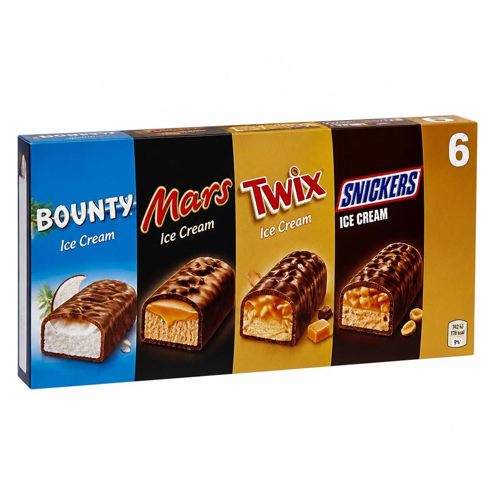 6 barrette Bounty Mars Twix Snickers 205/235/240/274 g Bounty, Mars, Twix, Snickers in offerta da Dpiù