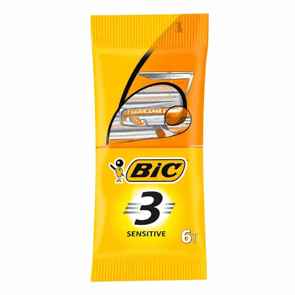 Bic 3 Sensitive Pouch 5+1 pezzi in offerta da Happy Casa