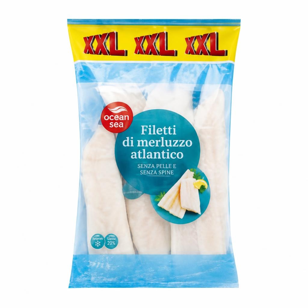 Filetto di merluzzo atlantico 1200 g confezione Ocean Sea in offerta da Lidl