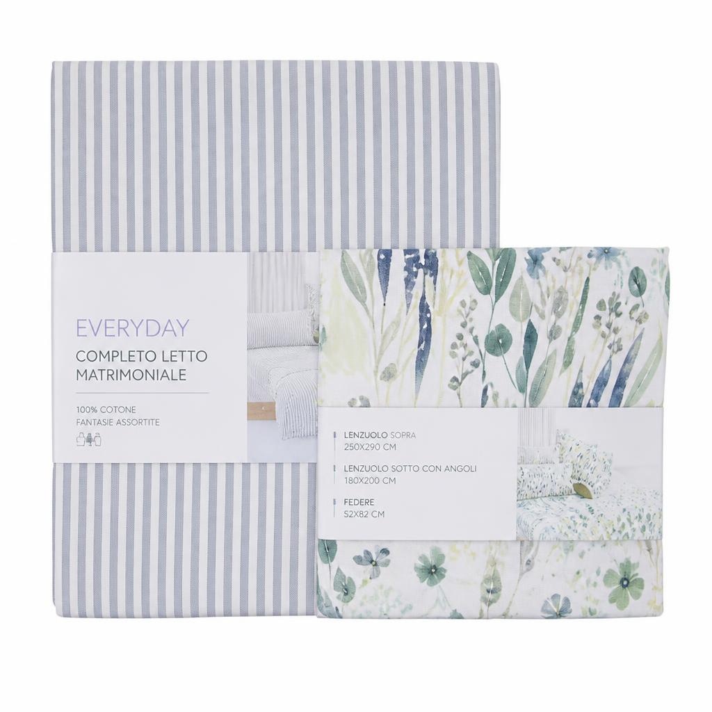 Completo letto matrimoniale 100% cotone Everyday in offerta da Iper La grande i