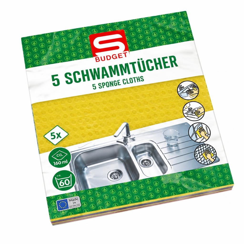 S-BUDGET 5 Panni spugna 5 pz in offerta da DeSpar