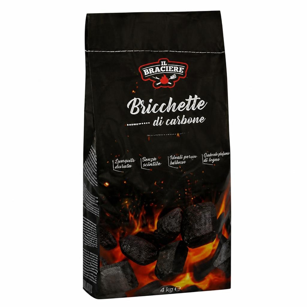 Bricchette di Carbone 4 kg Il Braciere - Offerta nel negozio Eurospin