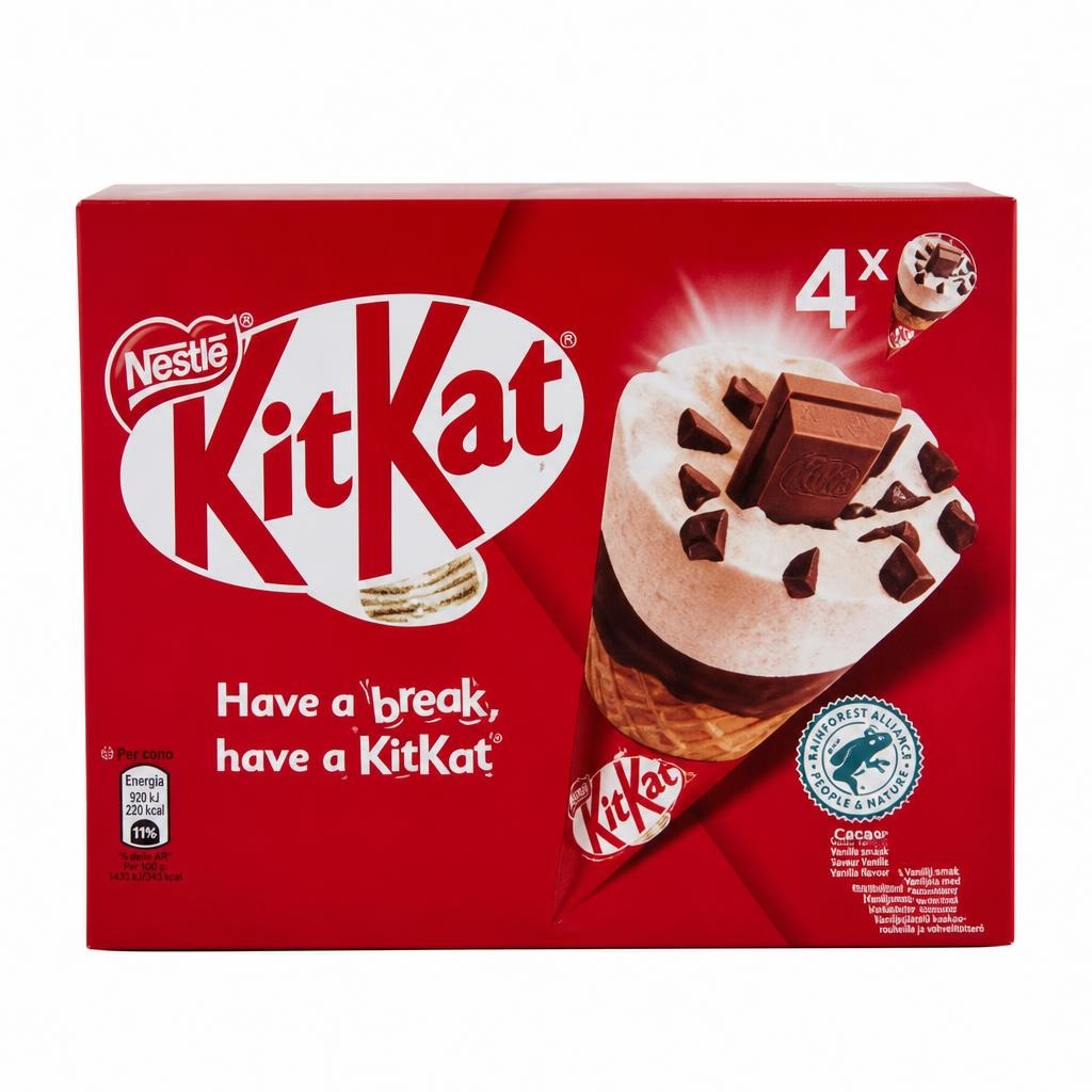 Coni gelato KitKat, Oreo o Lion conf. da 4, 253 g KitKat, Oreo, Lion in offerta da Bennet