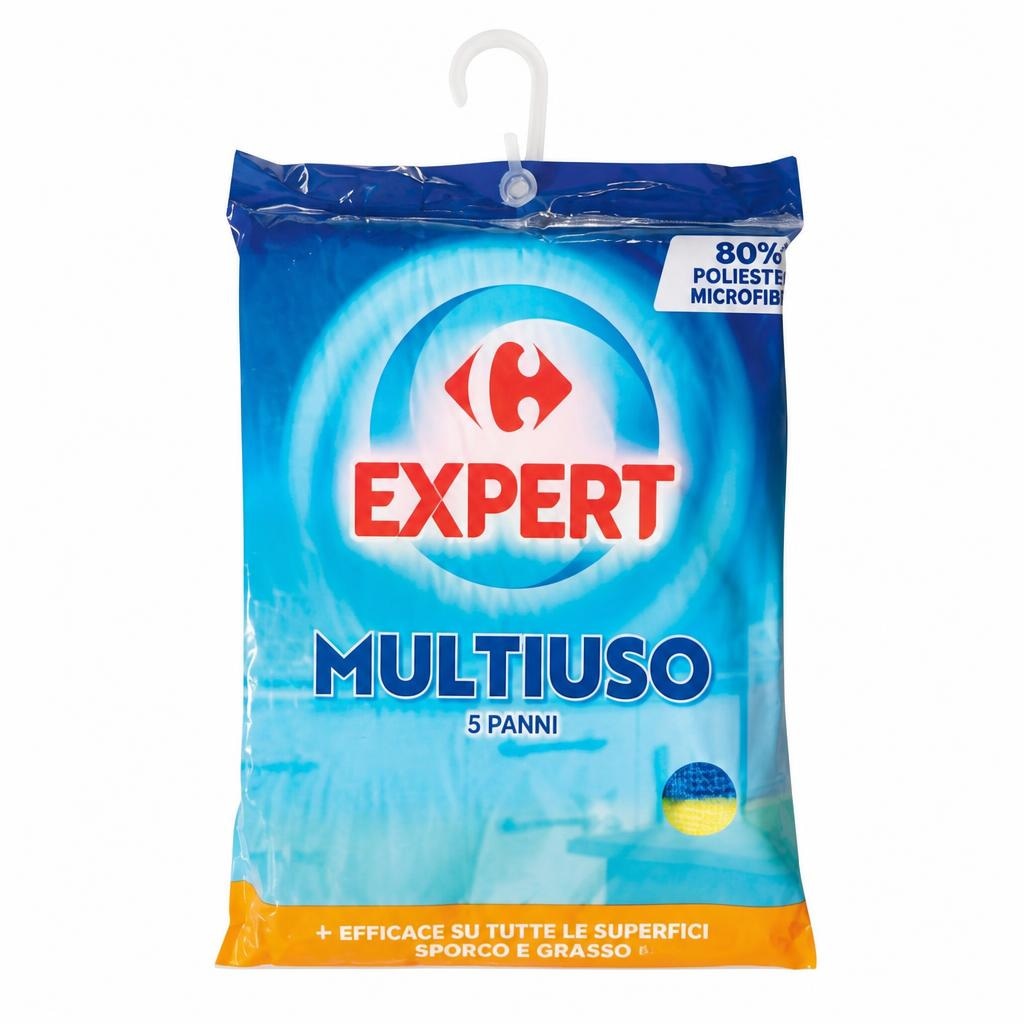 Expert panni microfibra multiuso 5 pezzi in offerta da Carrefour