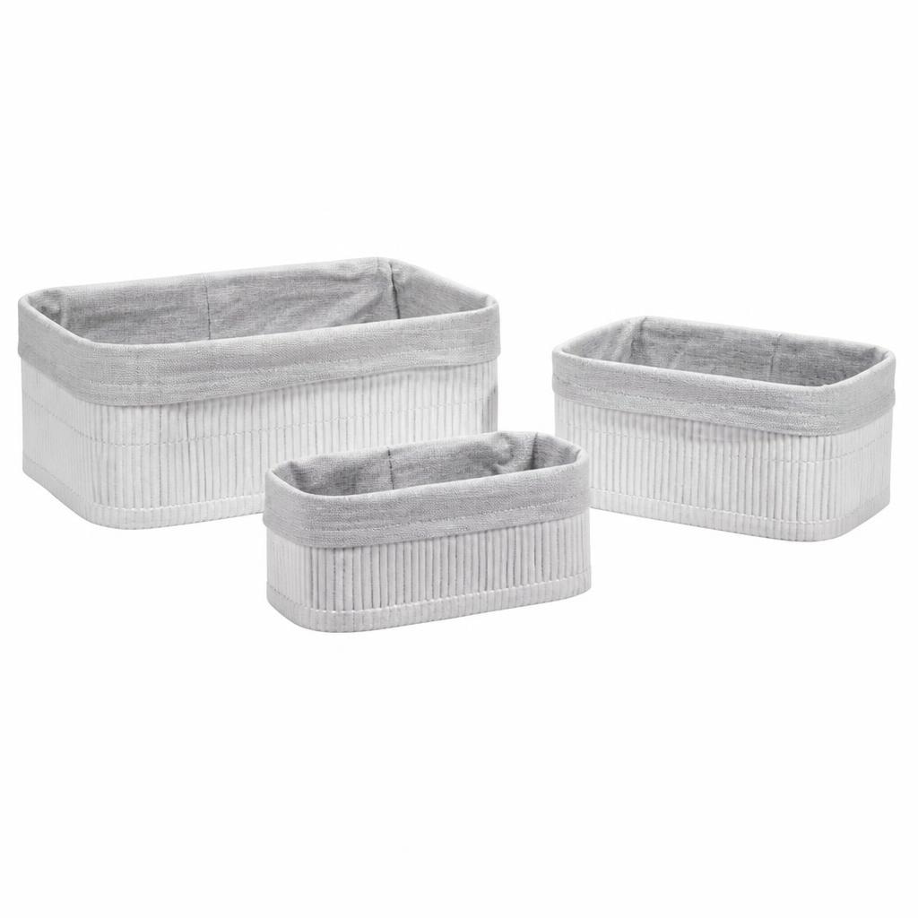 Cestini rettangolari 3 pezzi in offerta da Happy Casa