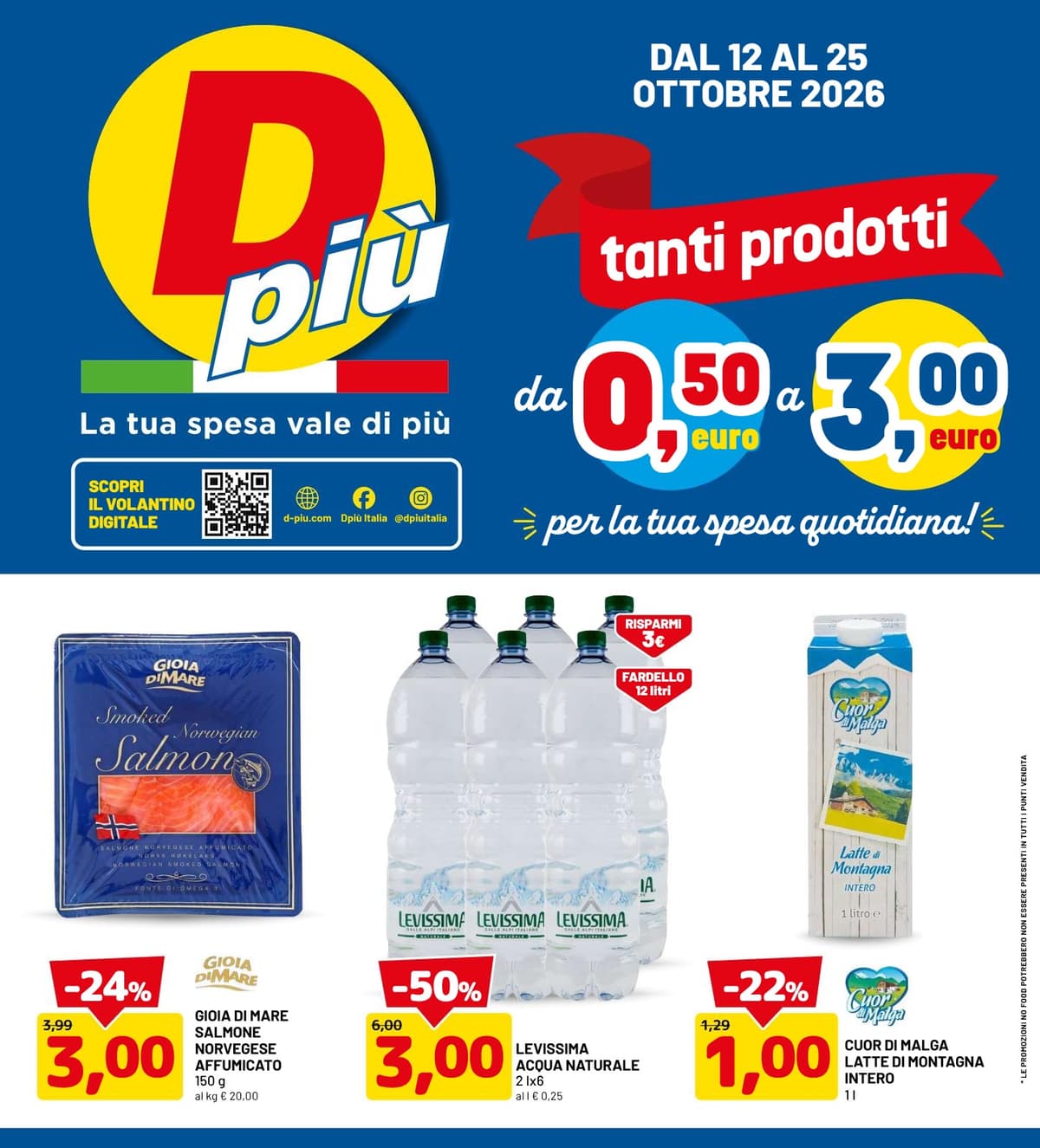 Dpiù katalog Tanto Prodotti Da 0,50€ a 3€, 12/10/2026 – 25/10/2026
