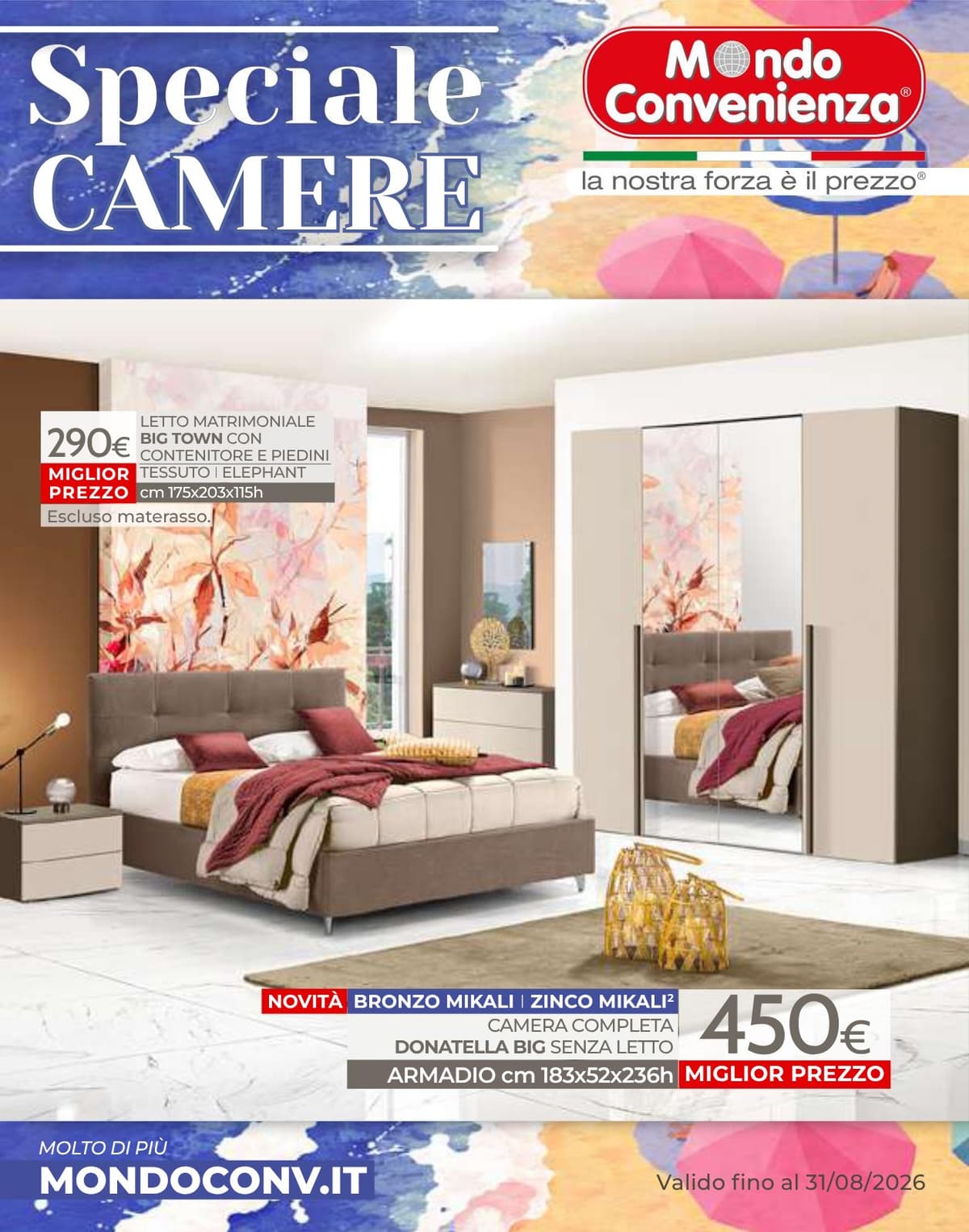 Volantino Mondo Convenienza del 01/07/2026 - Speciale Camere