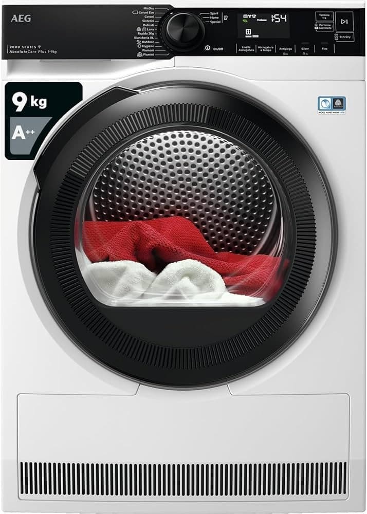 AEG Asciugatrice Serie 9000 AbsoluteCare Plus TR9HH10BY, 10 kg – Unieuro