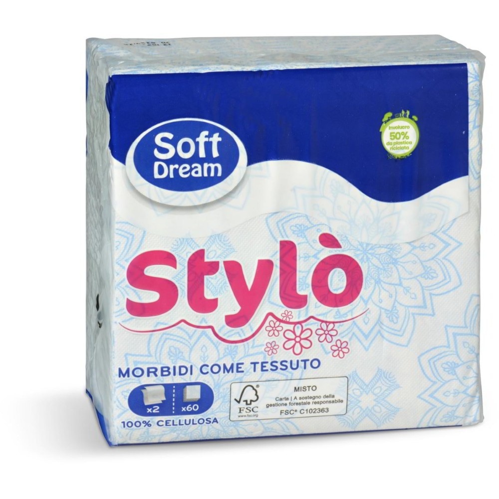 Tovaglioli effetto tessuto 60 pz Soft Dream - Offerta nel negozio Eurospin