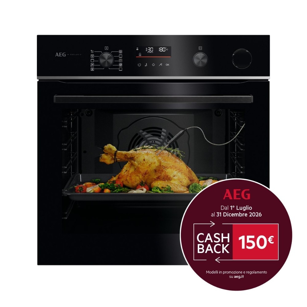 Forno a vapore SteamCrisp Pirolitico AEG in offerta da Unieuro