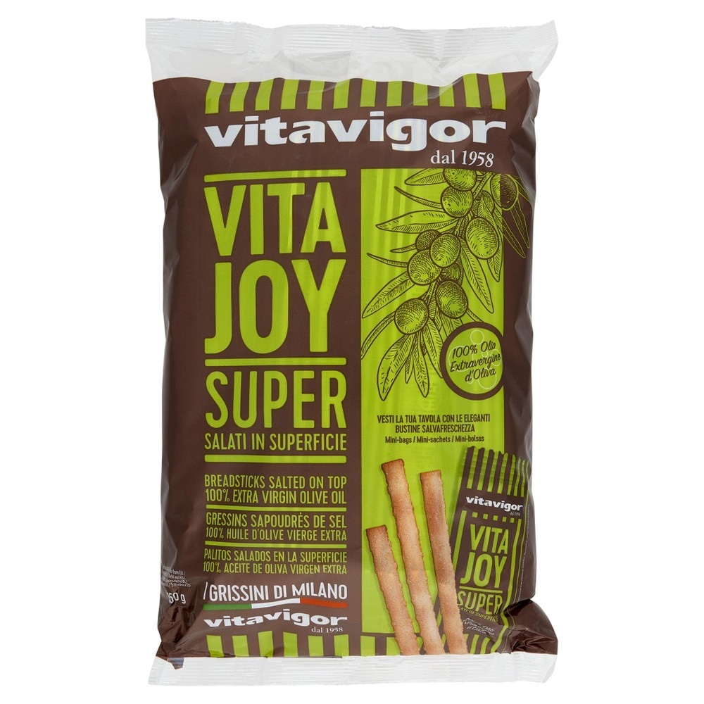 Grissini Vita Joi super olio extra vergine d'oliva Vitavigor 350 g in offerta da Bennet