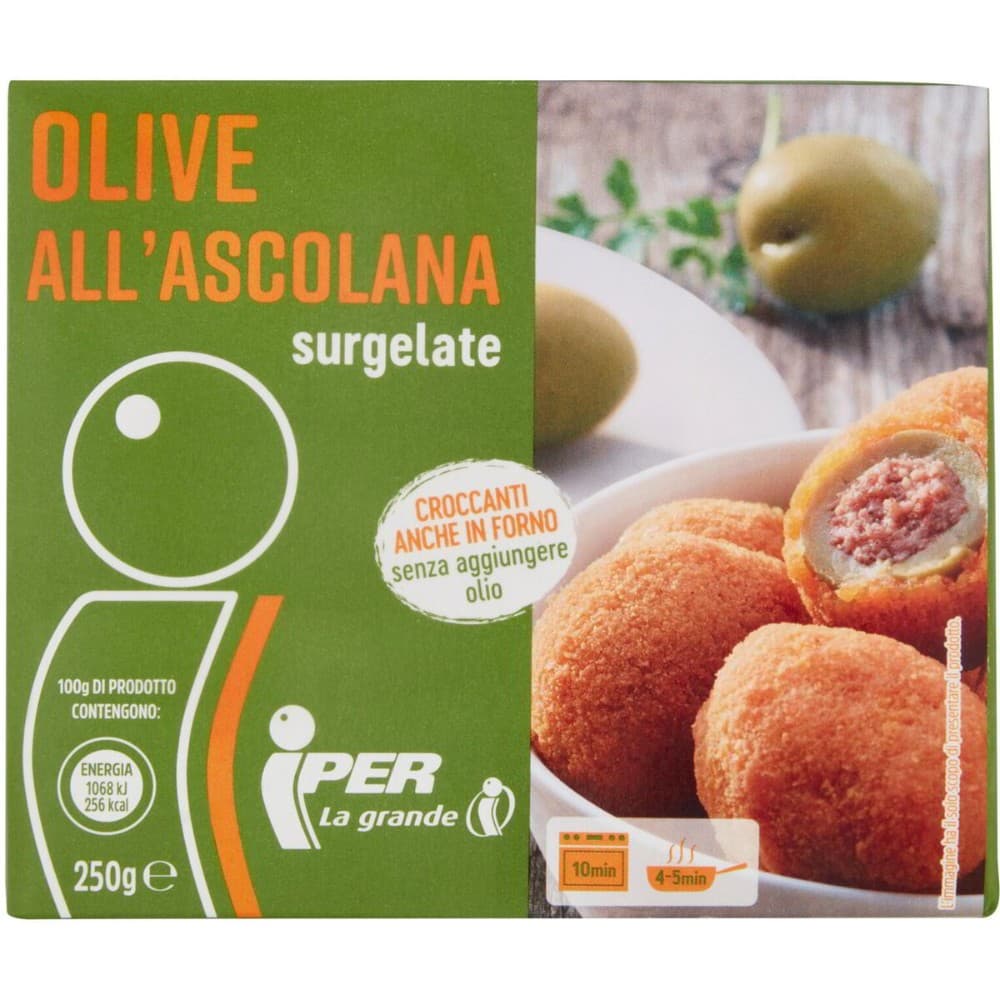 Mozzarelline panate o olive all'Ascolana surgelate, 250 g Iper – Iper La grande i