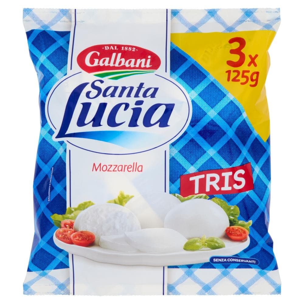 Galbani Tris Mozzarella Santa Lucia, 125 g x3 – Iper La grande i
