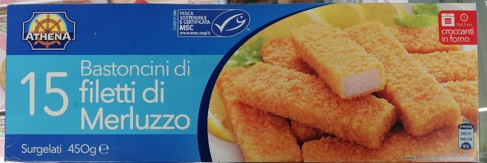 Athena bastoncini di filetti di merluzzo, 15 PZ, 450 g – Eurospin