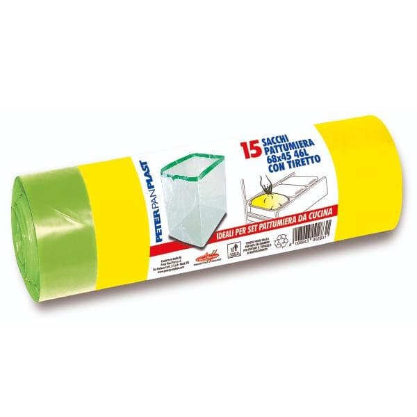 Sacchi gialli Paclan, 15 sacchi, 68x45 cm – MD
