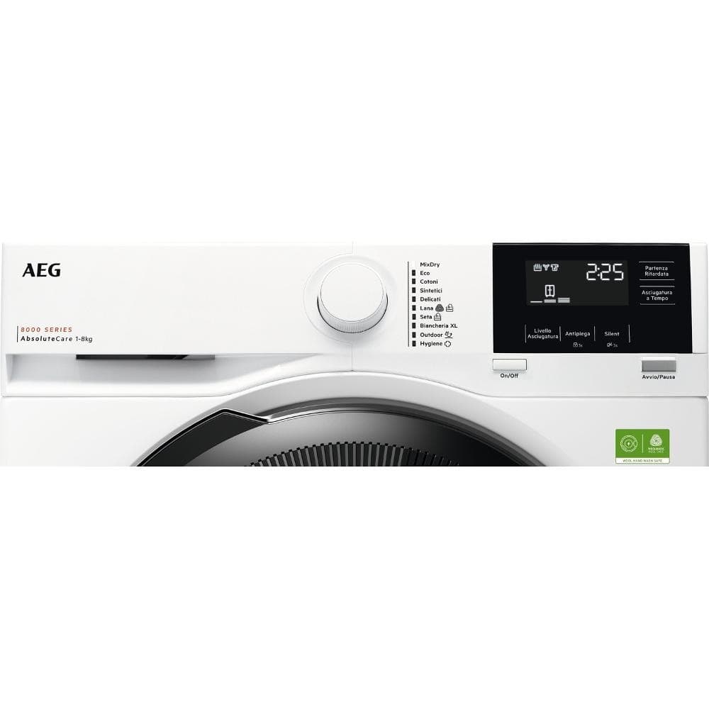 AEG Asciugatrice Serie 8000 AbsoluteCare TR8HGCH8B, 8 kg – Unieuro