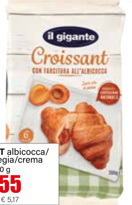 Croissant 300 g in offerta da Il Gigante