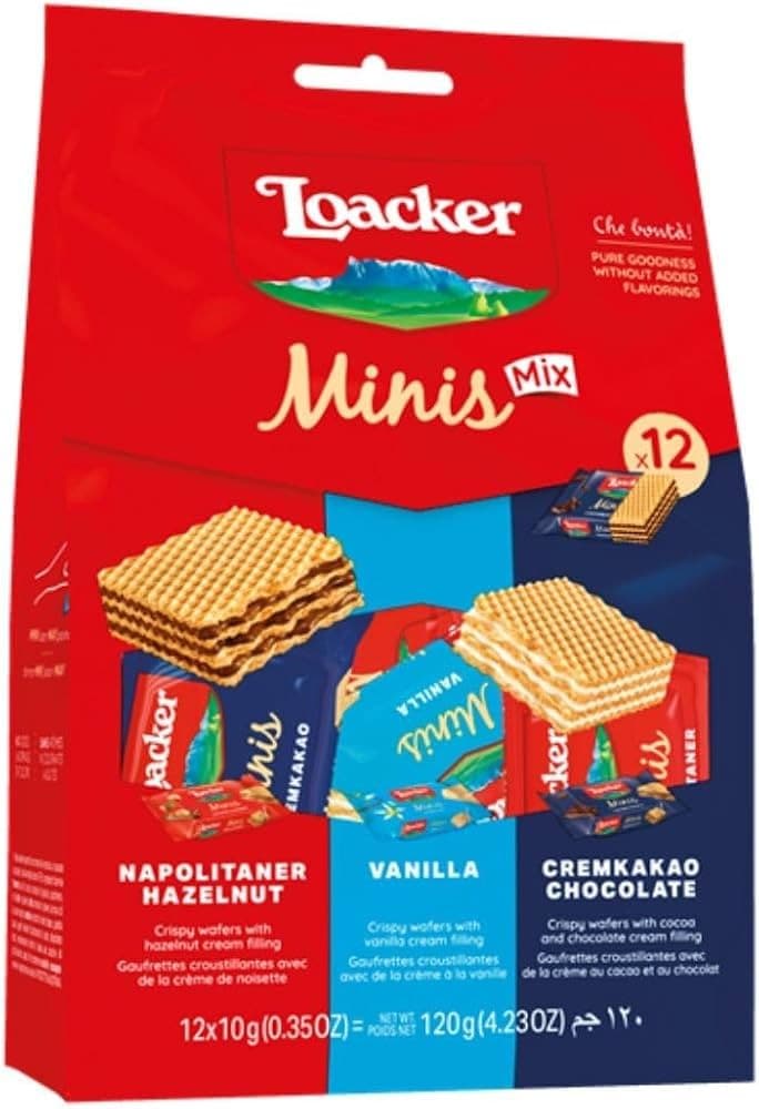 Wafer Minis Mix Loacker, conf. da 12, g 120 – Bennet