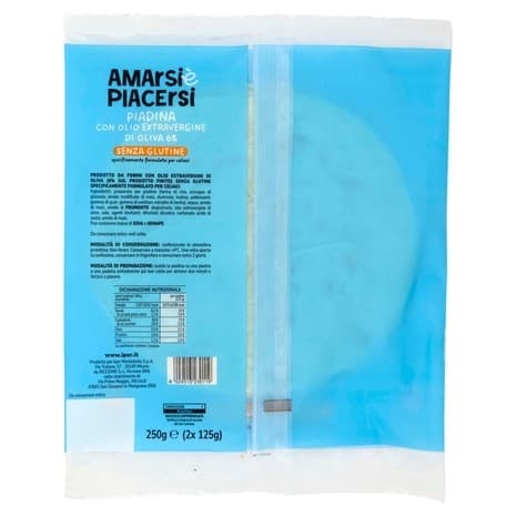Piadina con olio extravergine di oliva 6% Senza Glutine, 250 g Amarsi è Piacersi – Iper La grande i