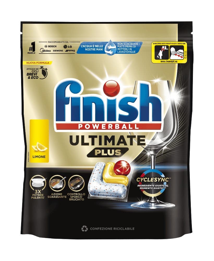 Pastiglie lavastoviglie Finish Powerball Ultimate Plus, 793 g 65 caps – Carrefour