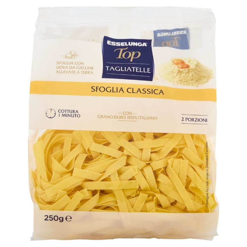 Tagliatelle fresche sfoglia classica, 250 g Esselunga Top – Esselunga