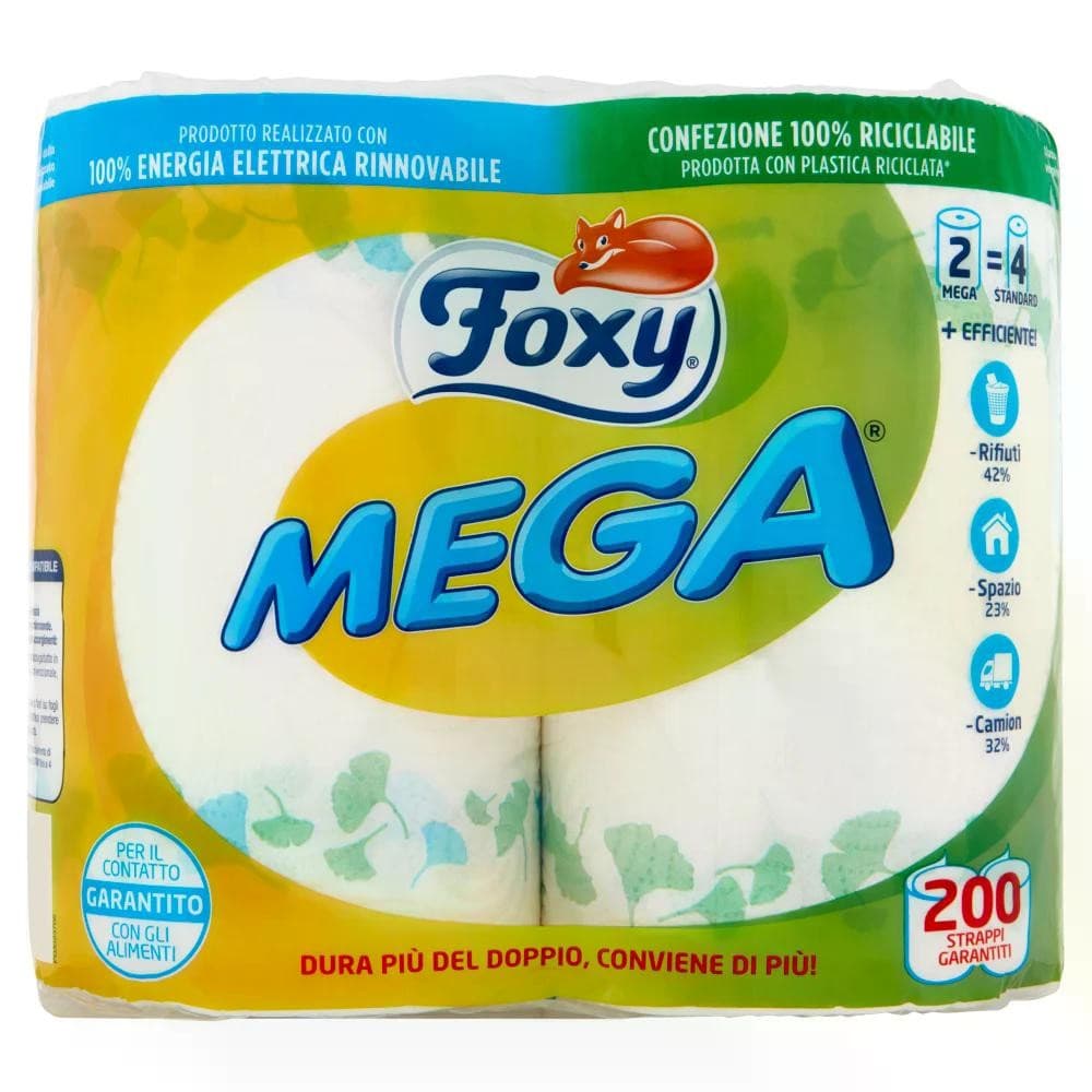 Carta cucina Foxy Mega Decorata 2 maxi rotoli in offerta da Panorama