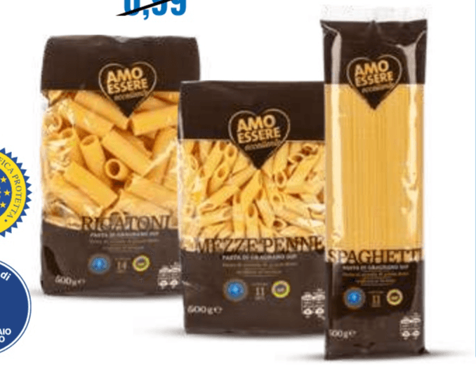 Pasta di Gragnano IGP Assortita 500 g AMO ESSERE - Offerta nel negozio Eurospin