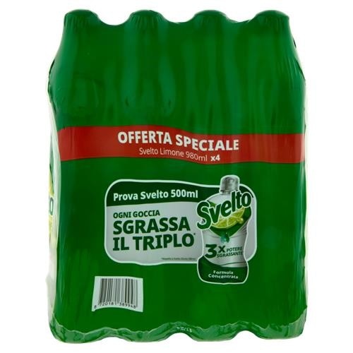 Detersivo piatti Svelto ml 980x4 - Offerta nel negozio MD