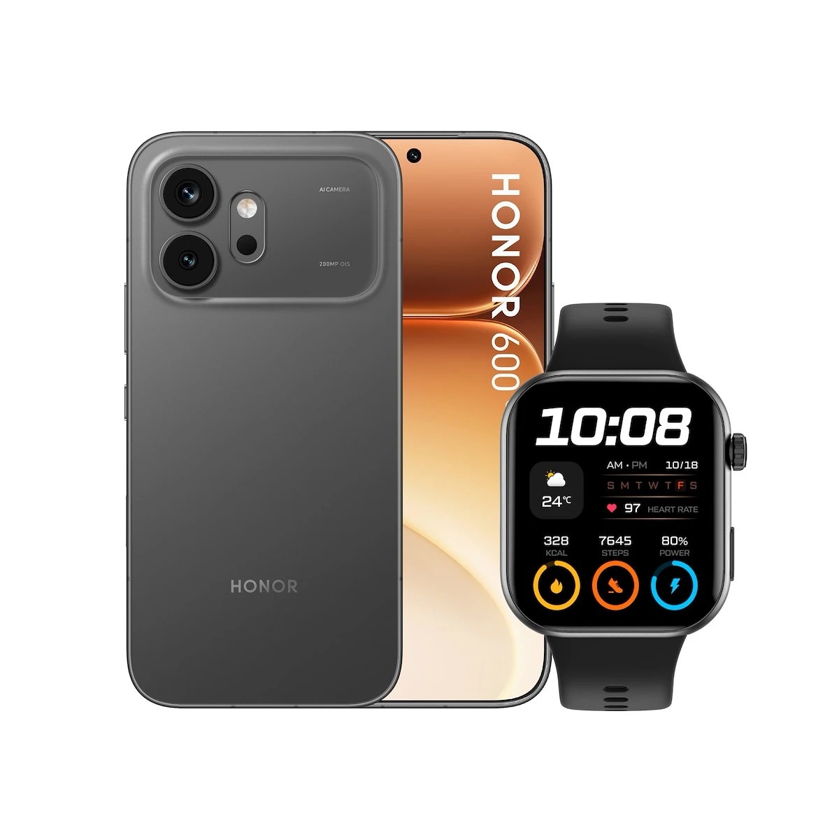 Honor 600 5G Smartphone + Smartwatch Honor Choice Watch 2i in offerta da Comet
